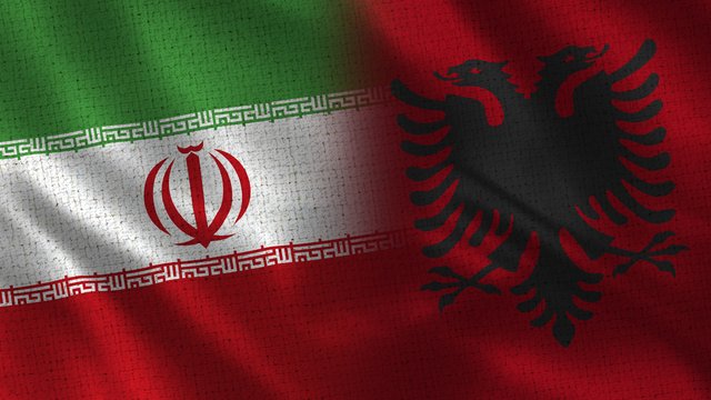 Iran,And,Albania,-,3d,Illustration,Two,Flag,Together,-