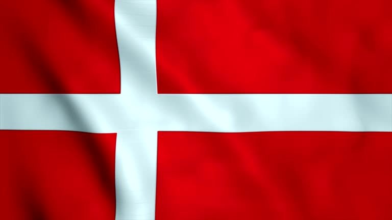 Motion graphic : Looping Denmark flag motion